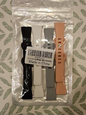 Garmin Vivoactive 4S Silicone Watch Bands - Black, White, Gray, Peach